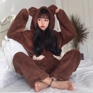 Bộ ngủ đông chất lông cừu bông mịn [ ORDER TAOBAO ]