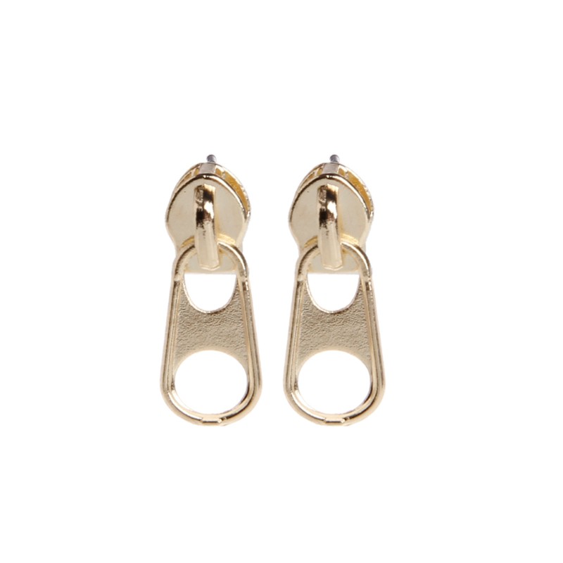 Đôi khuyên tai hình khóa kéo cá tính