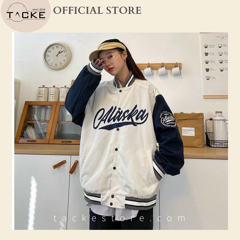 Áo khoác bomber dù Alaska unisex nam nữ form rộng 2 lớp Chống Nắng Siêu Hot ulzzang Jacket Bomber TACKE STORE