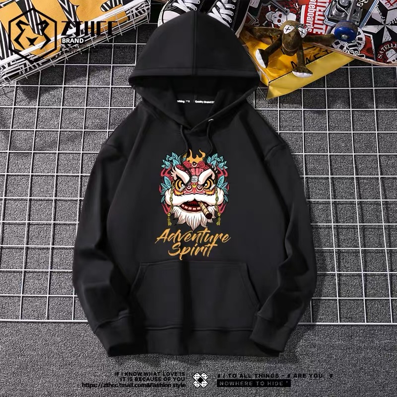 Áo hoodie form rộng in hình cá tính nhiều màu tùy chọn size M-8XL