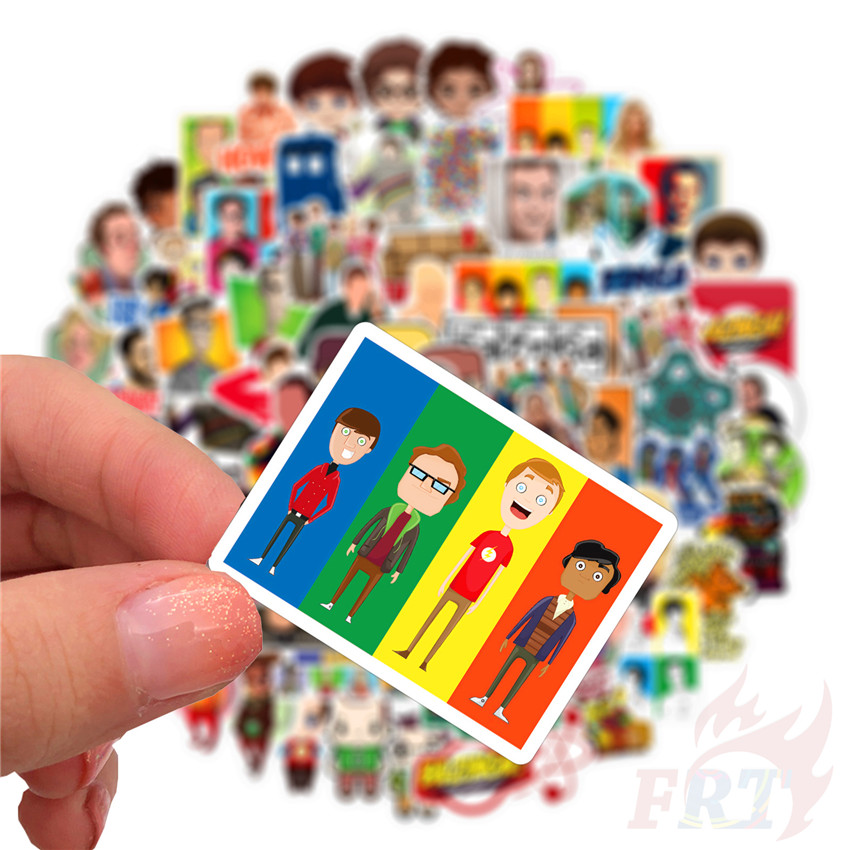 Bộ 100 Miếng Dán Họa Tiết Hoạt Hình The Big Bang Theory - Cbs Tv Show Thời Trang Chống Thấm Nước Diy