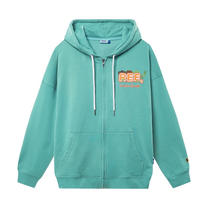 HOODIE ZIP CACTUS GARDEN MÀU XANH MINT | BigBuy360 - bigbuy360.vn