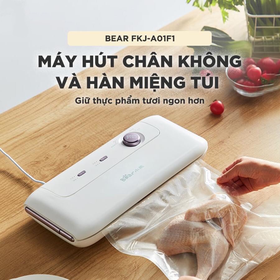 Máy hút chân không và hàn miệng túi Bear Model : FKJ-A01F1 chính hãng bảo hành 12 tháng