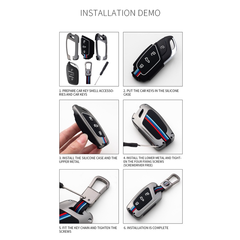 Móc Khóa Hợp Kim Kẽm Màu Xám Cho BMW