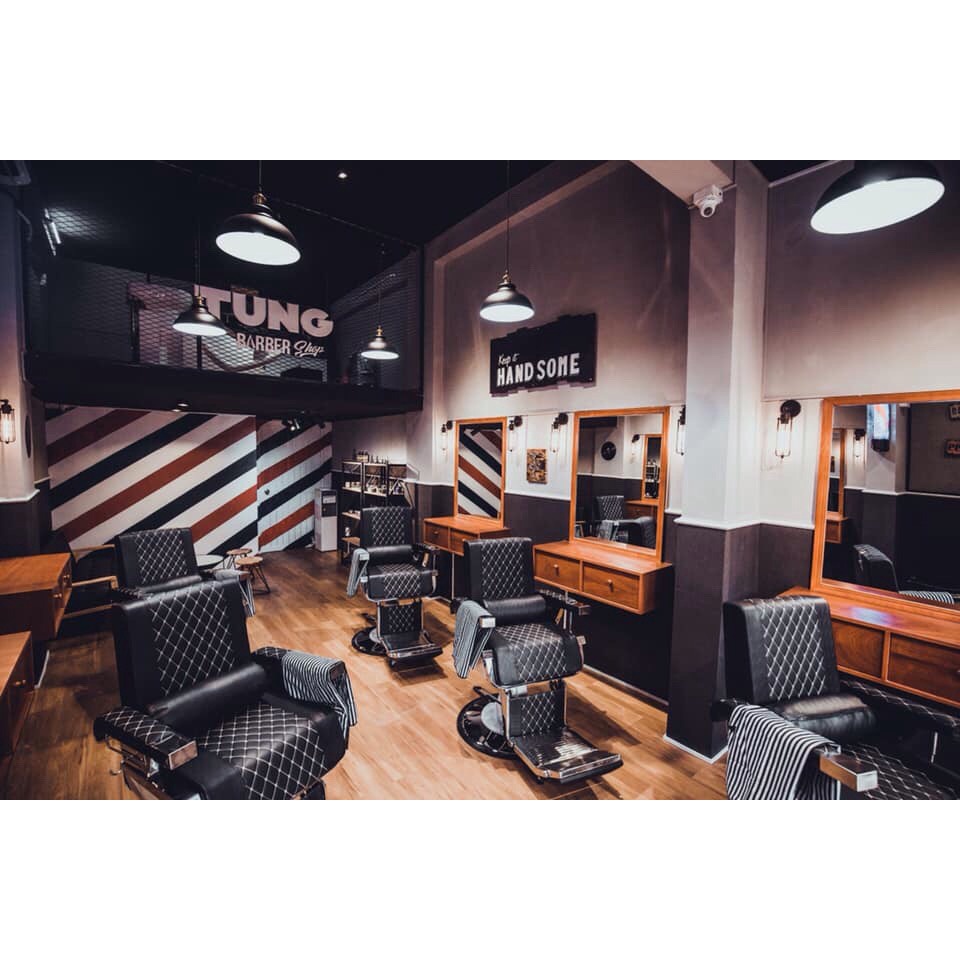 Ghế cắt tóc nam_Ghế barbershop_Ghế chuyên dùng cho cắt tóc cạo mặt ráy tai