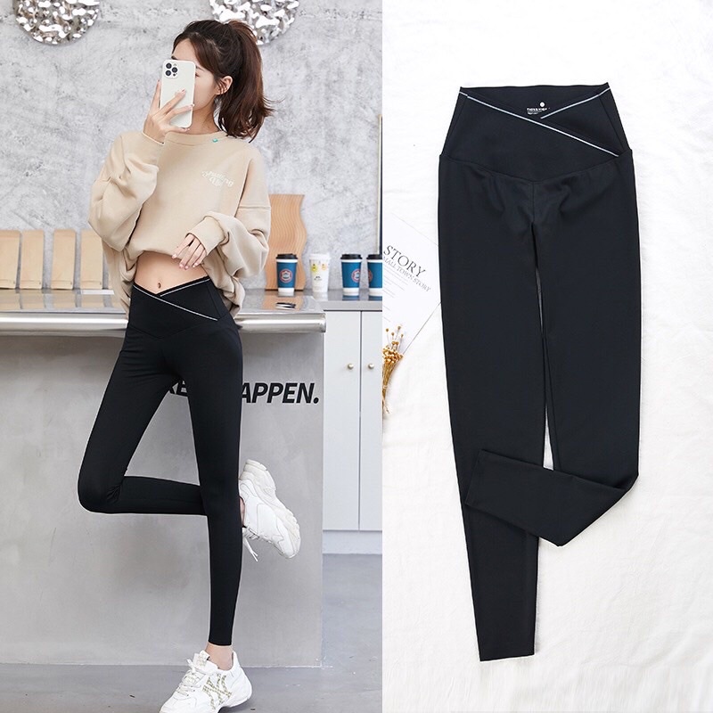 Quần legging cạp cao gen bụng cạp chéo sieu tôn dáng | BigBuy360 - bigbuy360.vn