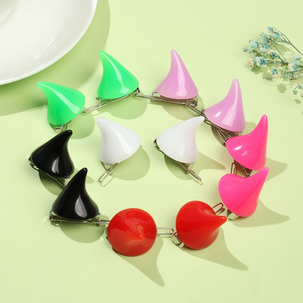 1 Cặp Kẹp Tóc Sừng Bò Hóa Trang Halloween