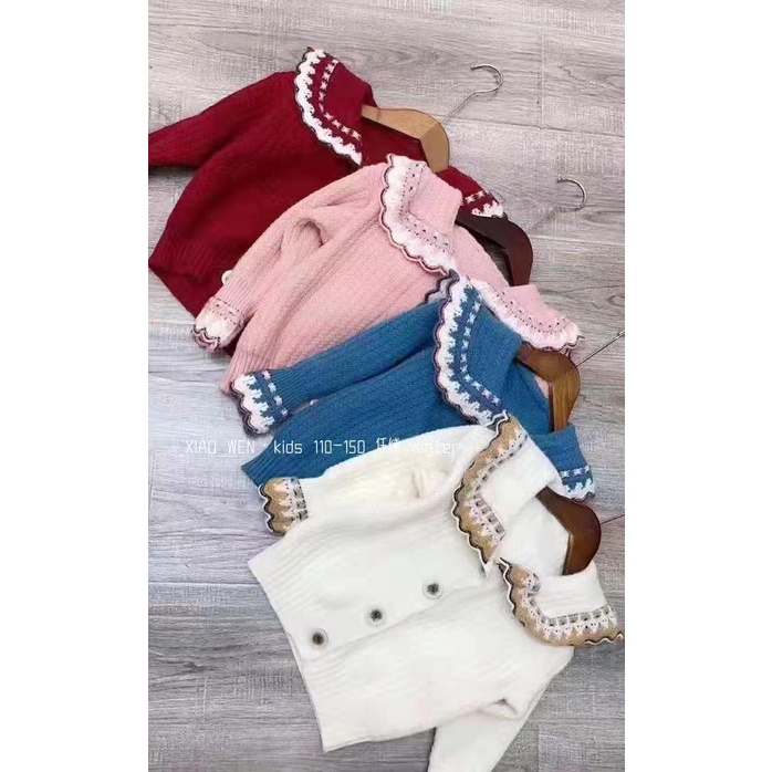 Áo len cadigan xinh cho bé gái size 110-150-mã AG408