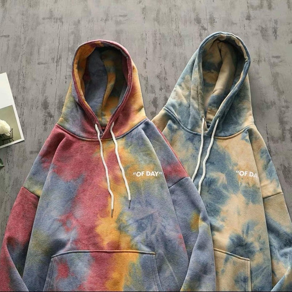 Áo hoodie loang phong cách bụi hau màu cực đẹp | BigBuy360 - bigbuy360.vn