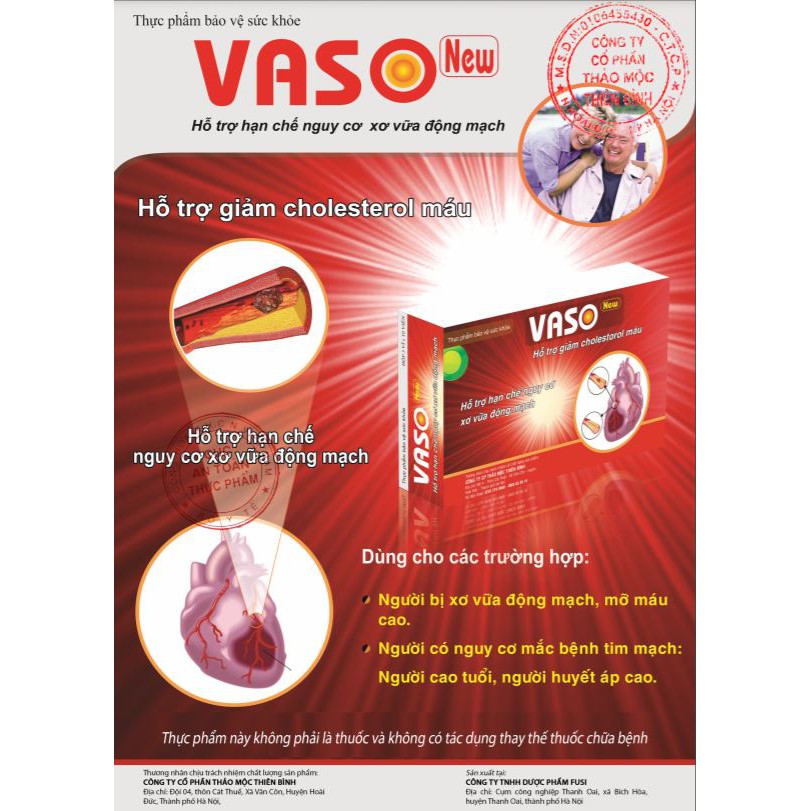 Viên Uống Vaso New - Giúp Tim Mạch Khỏe Mạnh, Giảm Nguy Cơ Nhồi Máu Cơ Tim - vasonew thuocviet24h