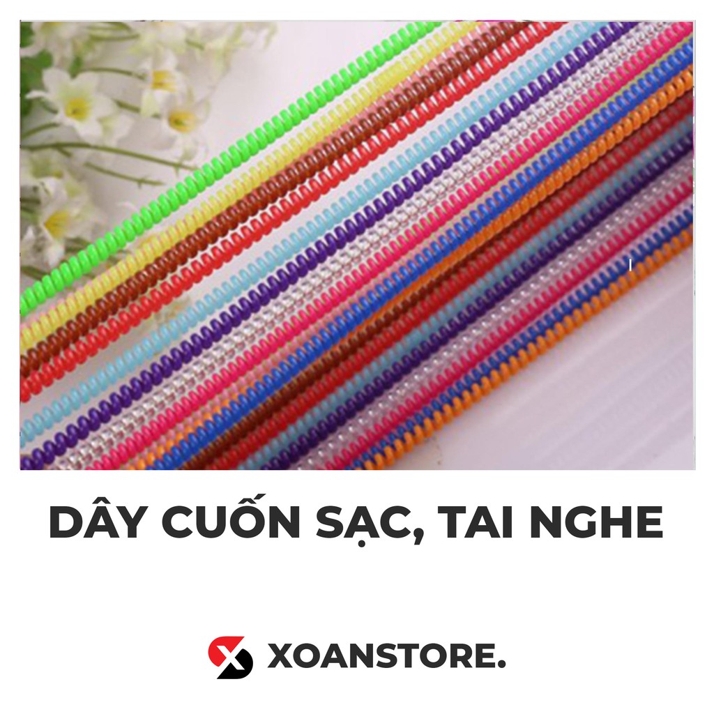Dây cuốn BẢO VỆ tai nghe, dây cáp sạc Apple Watch, iPhone nhiều màu sắc không lo đứt gãy