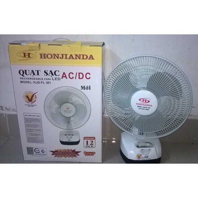 Quạt sạc tích điện có đèn Honjianda HJD - FL 301
