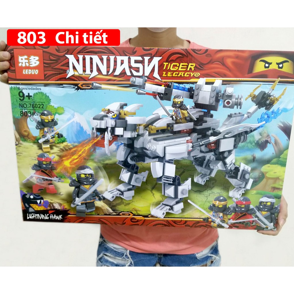 Đồ chơi lắp ráp Rồng Ninja Lego Ninja vơi hơn 800 chi tiết nhựa ABS cao cấp