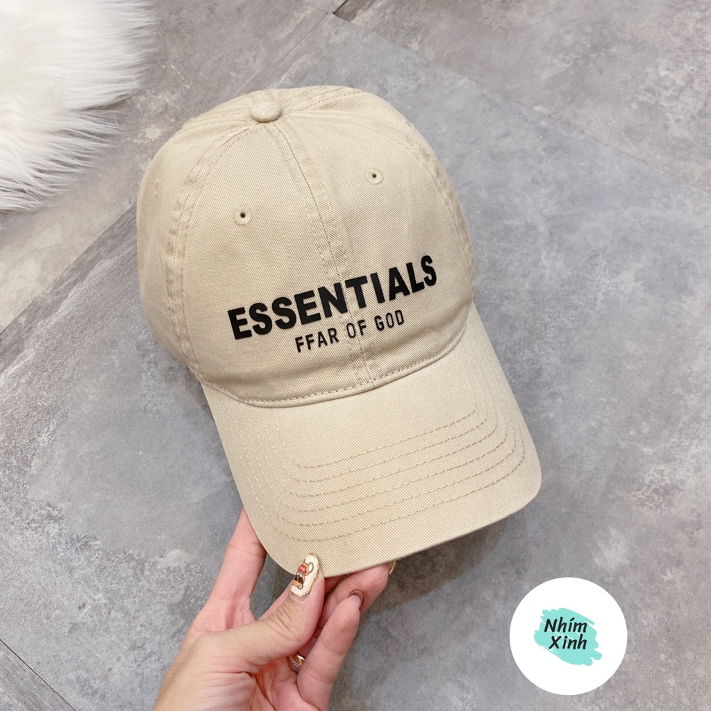 Mũ Lưỡi Trai ESSENTIALS Cao Cấp Cho Nam Nữ, Vải Kaki Mềm Đẹp, Phom Chuẩn Đẹp, Bảng Màu Nổi Bật - Hàng Quảng Châu Loại 1