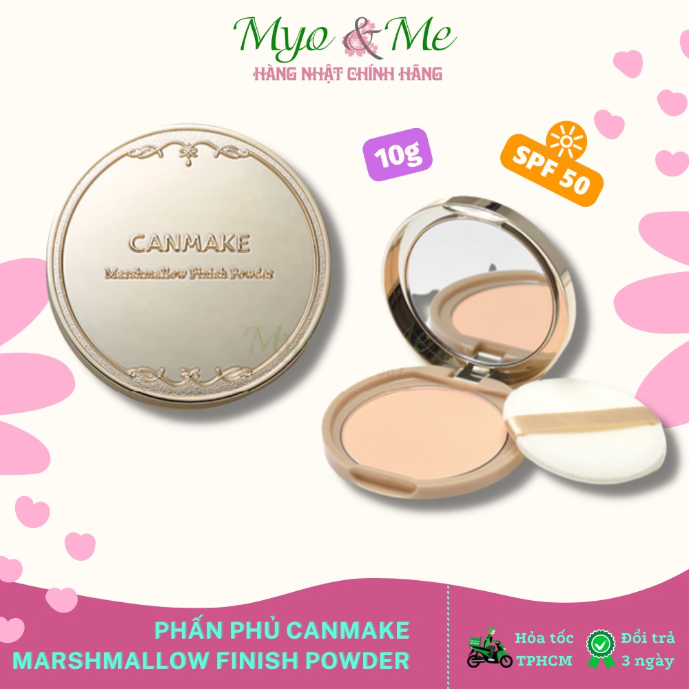 Phấn phủ Canmake Marshmallow Finish Powder Nhật Bản chống nắng, kiềm dầu - 10g