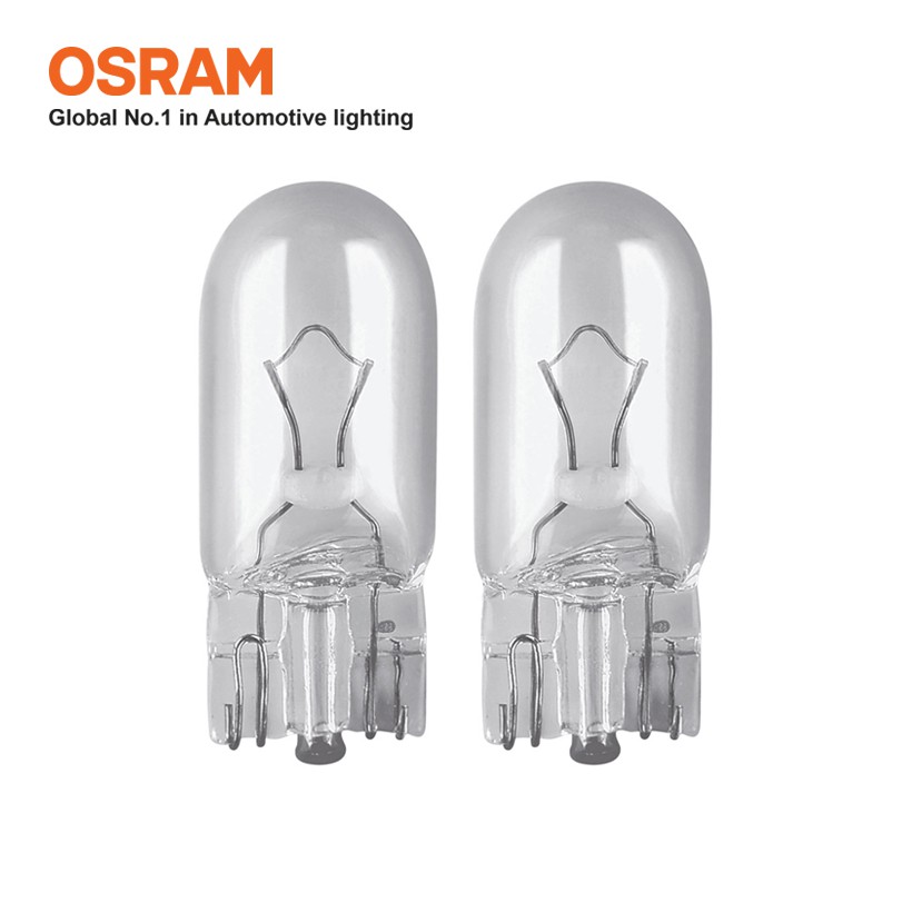 Combo 2 Bóng Đèn Chân Ghim Nhỏ 1 Tim OSRAM Original W5W 12V 5W - Nhập Khẩu Chính Hãng