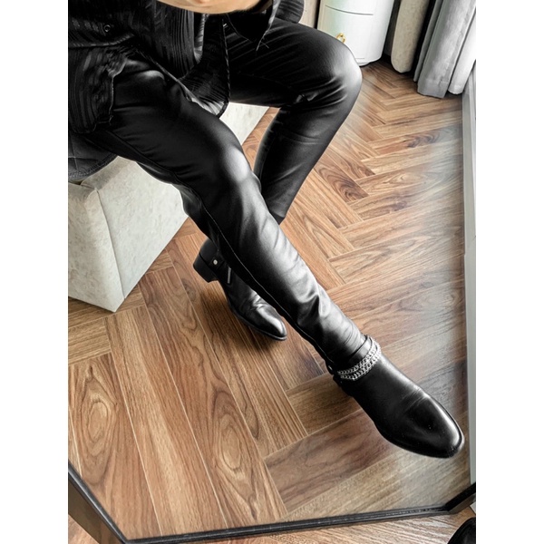 Quần Da Nam Waxed Jeans Holmes Thiết Kế Cao Cấp - Công Nghệ Mới Phủ Sáp Không Bong Tróc