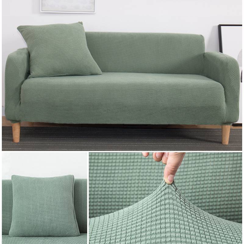 9 màu rắn bảo vệ sofa dày Jacquard Solid in Sofa cho phòng khách Couch Cover Corner Sofa Slipcover L Shape