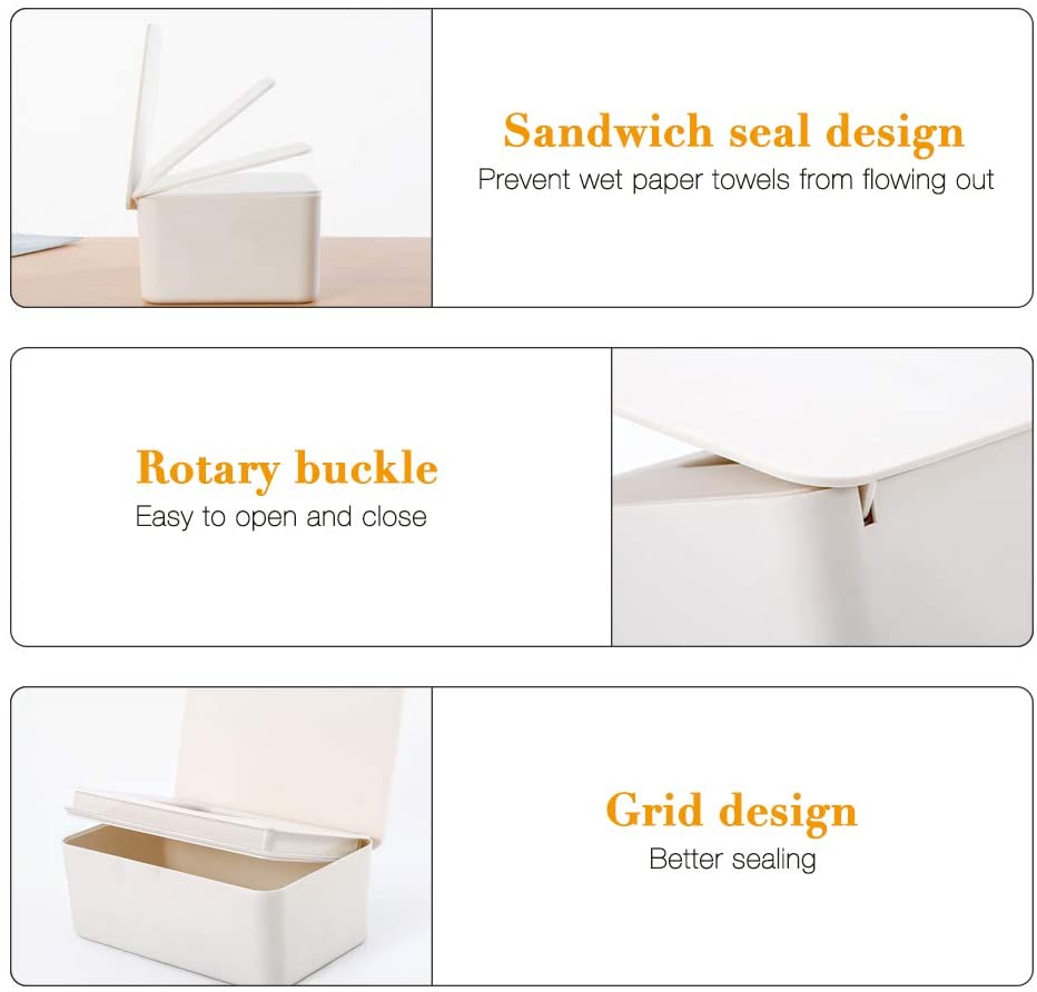 Hộp đựng khăn giấy sức chứa lớn chống bụi có nắp đậy cho nhà ở