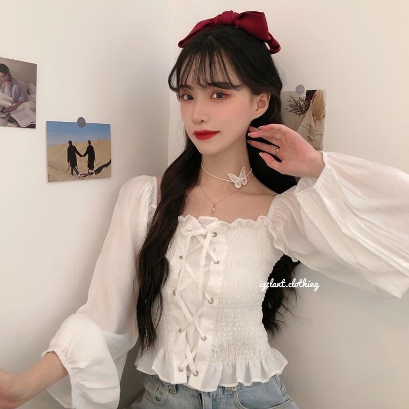 áo baby doll đan dây