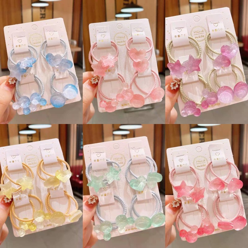 Dây Buộc Tóc Cao Su Cỡ Nhỏ Nhiều Màu Dễ Thương Cho Bé Gái