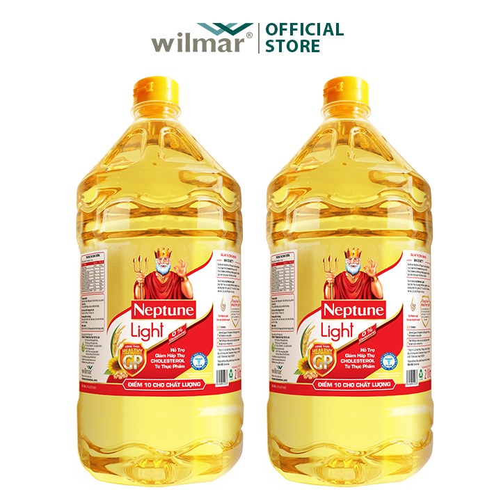 [SenXanh Emart] Combo 2 chai Dầu Ăn Neptune Light 2L date mới nhất