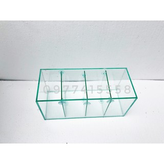 🐬 Bể cá 4 ngăn - bể cá betta - bể cá mini để bàn( vách ngăn có thể tháo rời)