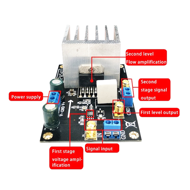 OPA541 Module Audio Amplifier  HiFi AMP 5A Current High Voltage High Current Driveable coil motor  Sound amplifiter