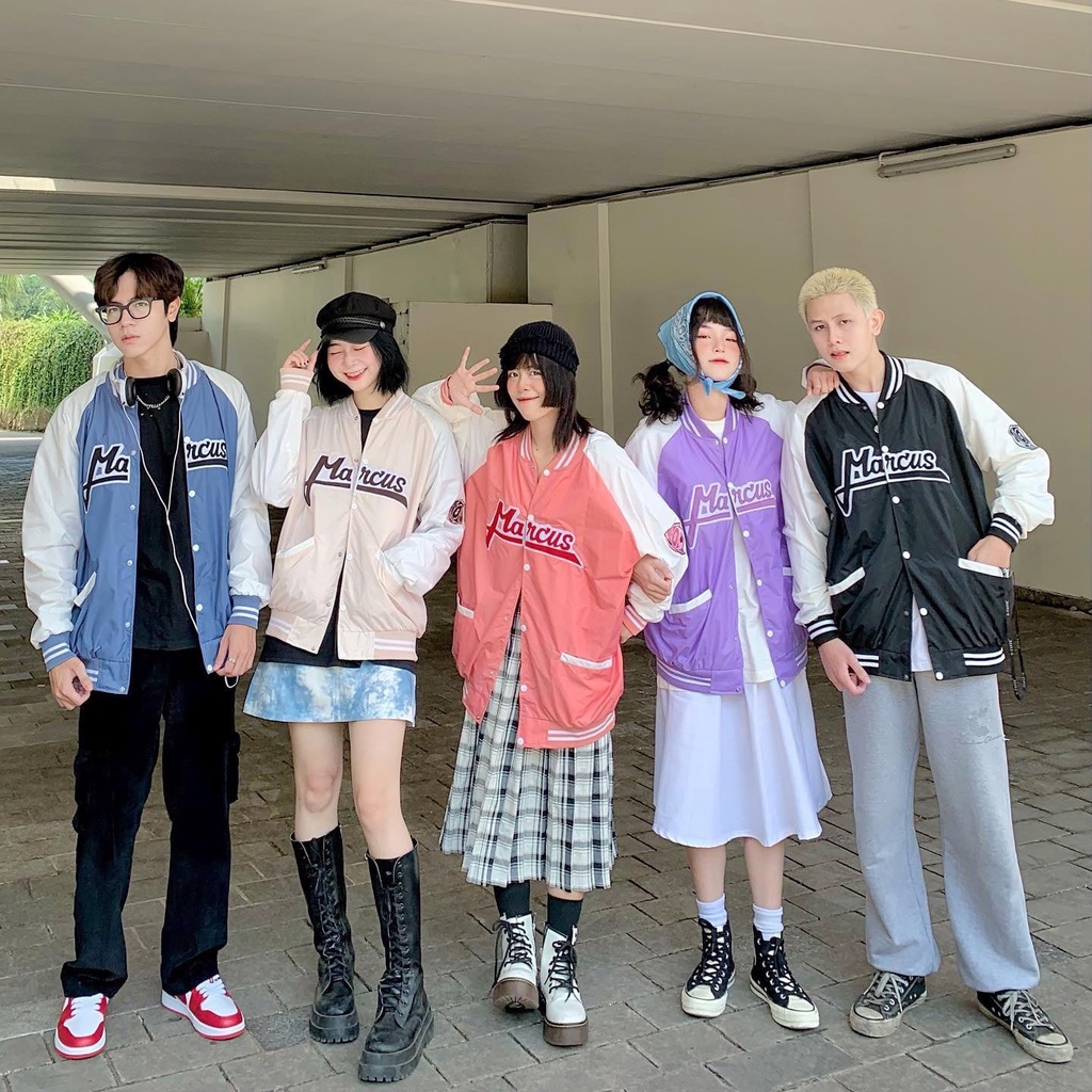 Áo khoác Bomber MARCUS dù nam nữ form rộng Nhiều Mẫu Áo Bomber Bóng Chày dù 2 lớp Chống Nắng ulzzang Unisex - Gin Store