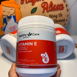 (Tem Chemist) Vitamine E  500 IU healthy care hộp 200 viên