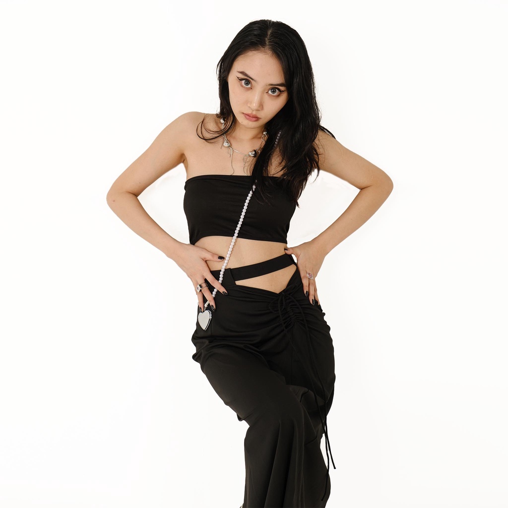 Chân Váy Dài Ôm Body Xẻ Đuôi Rút Dây Cá Tính Thời Trang Becky