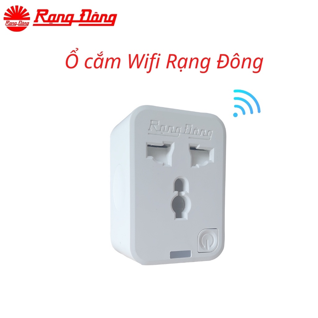 Ổ cắm wifi đơn thông minh điều khiển từ xa chính hãng Rạng Đông Model: OC.01.WF 16A