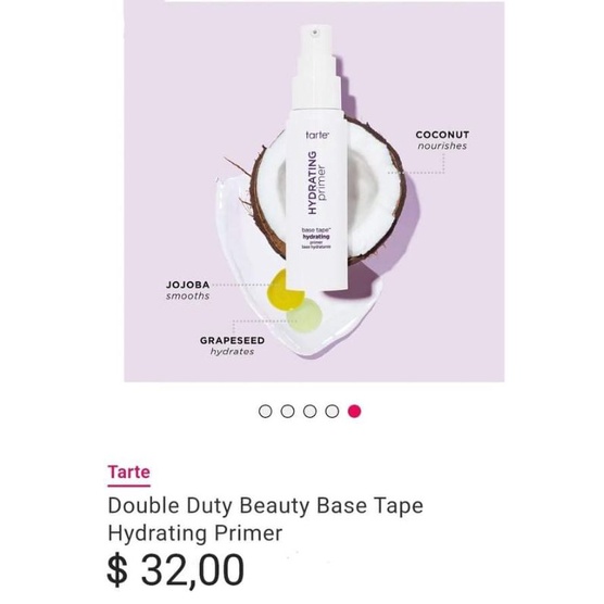 Kem lót dưỡng ẩm Tarte Double duly beauty base tape Hydrating Primer