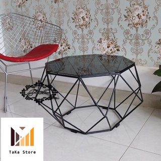 Bàn sofa-bàn trà kim cương: mặt kính cường lực •nt taka