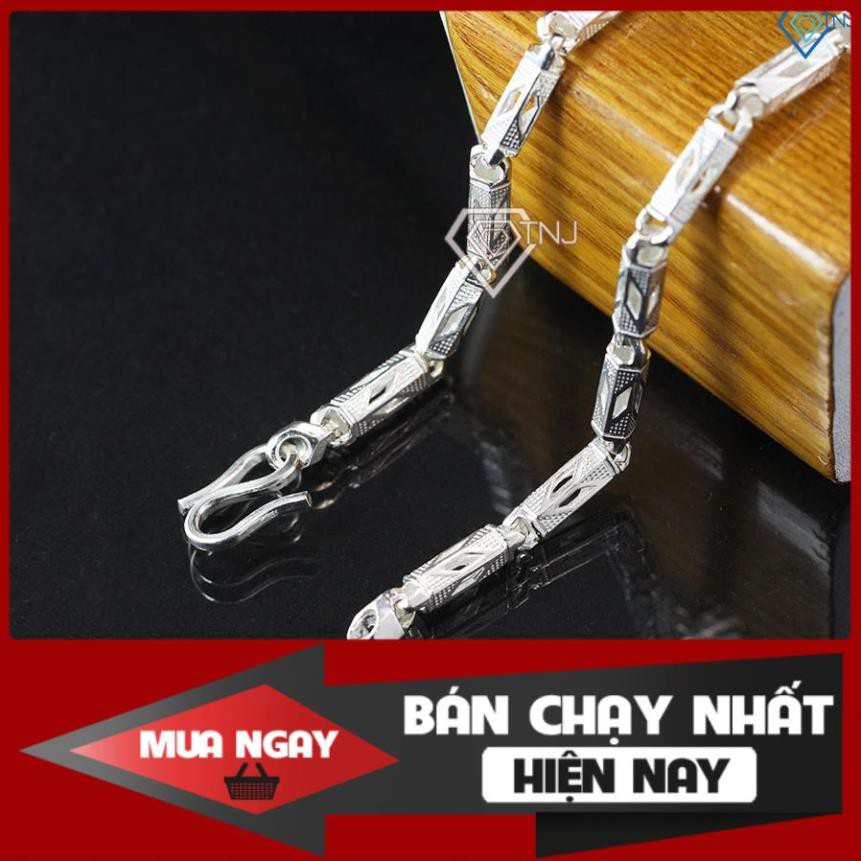 Dây chuyền nam bạc không mặt, vòng cổ nam bạc đốt trúc, vòng cổ nam bạc ta đẹp DCK0004 - Trang Sức TNJ