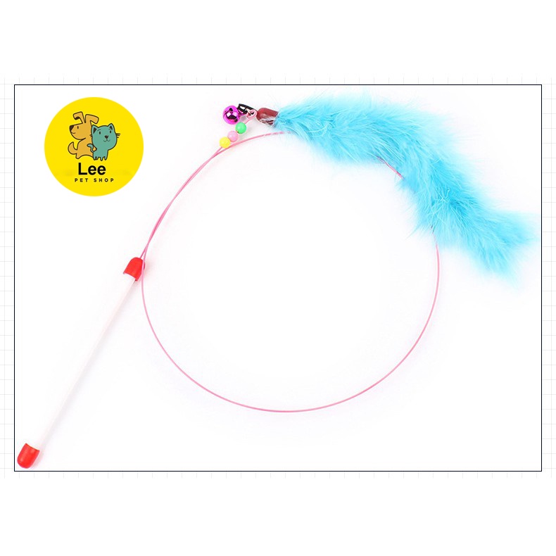 Đồ Chơi cho mèo - Cần câu bông lông gà