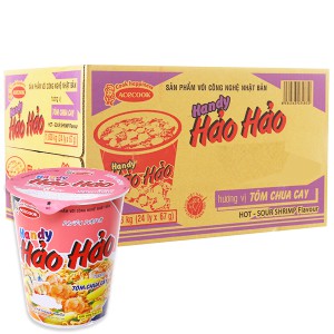 Mì ly/cốc Handy Hảo hảo 67g (1 thùng 24 ly/ cốc)