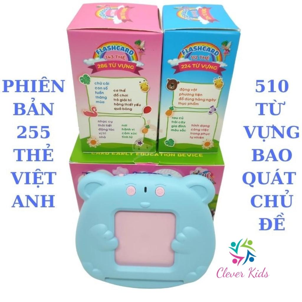Máy đọc thẻ tiếng anh cho bé, máy đọc thẻ flashcard song ngữ Anh-Việt loại 112 thẻ và 255 thẻ