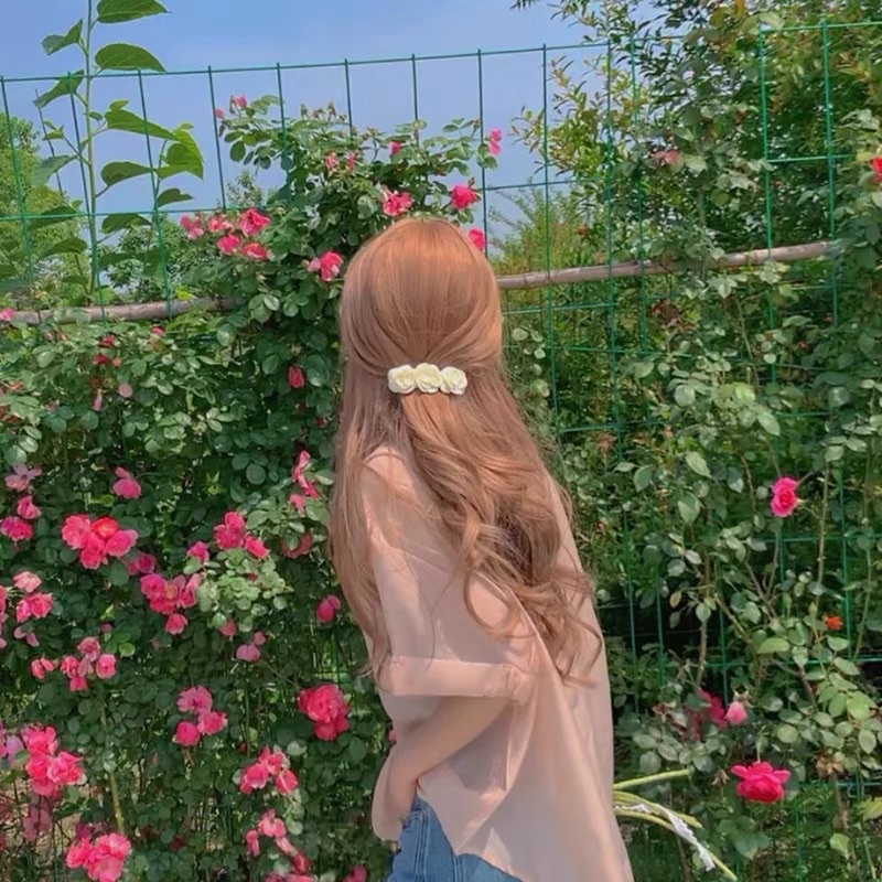 Kẹp tóc xinh hình hoa nữ tính - Khăn turban