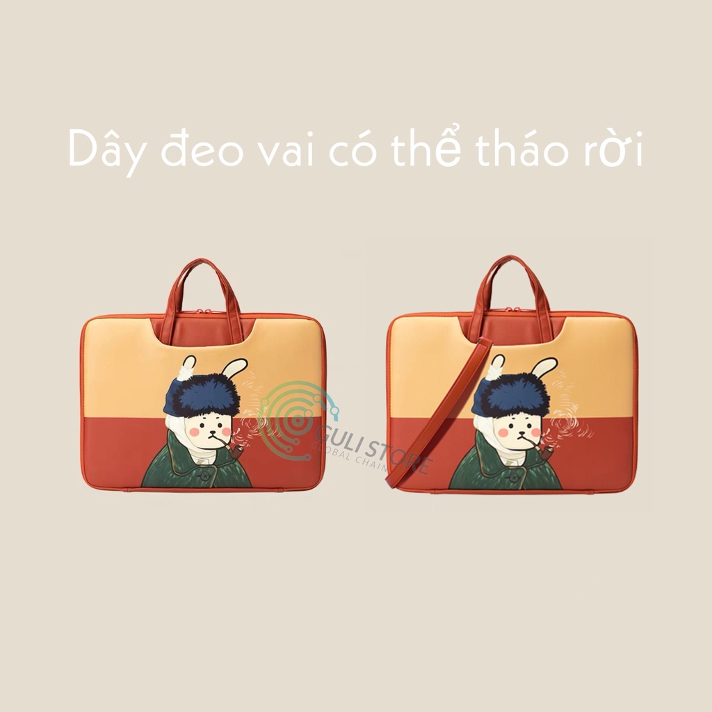 Túi Đựng Laptop Chống Sốc da PU cao cấp chống nước 13.3 inch, 14 inch -Túi xách đựng Laptop 15.6 inch không thấm nước