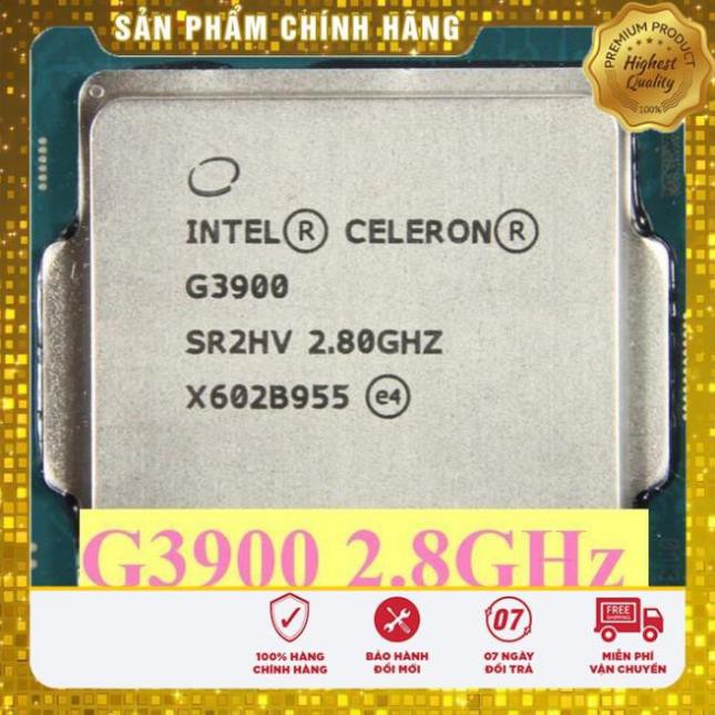 (giá khai trương) CPU Intel Celeron G3900 2.8Ghz/ 2Mb cache