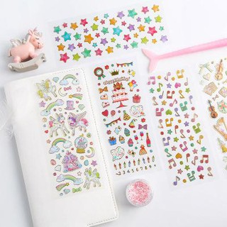 Sticker gấu trúc cute S3 sticker thuỷ tinh viền vàng cute dễ thương không thấm nước