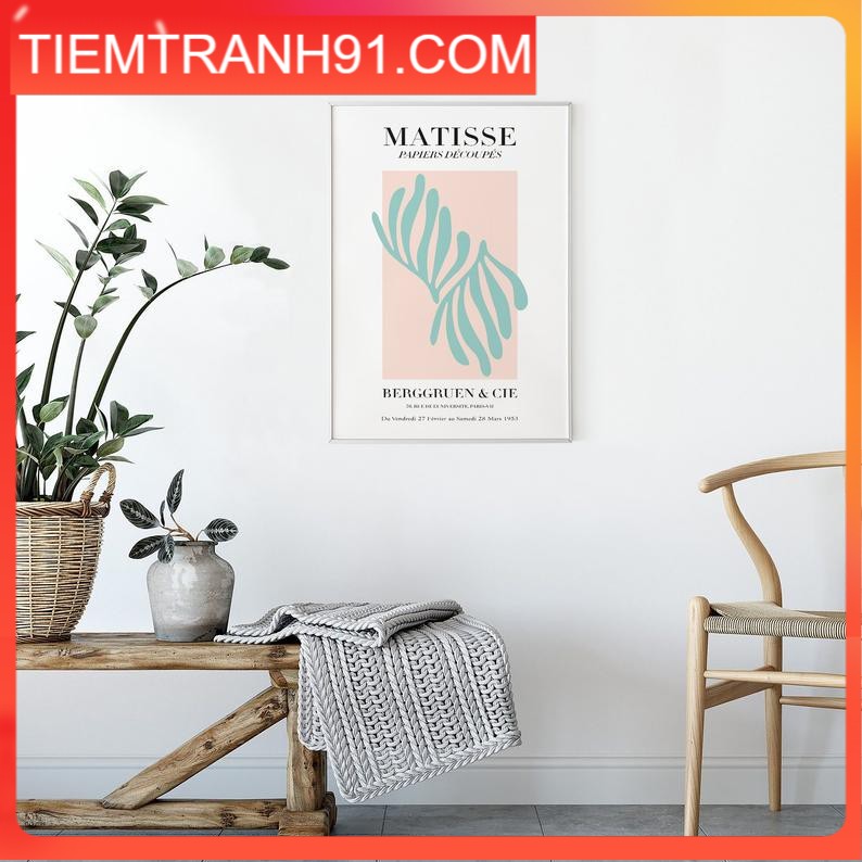 Tranh treo tường | Tranh Matisse - Papiers Decoupes Poster - Green - Beige - Neutral Colors