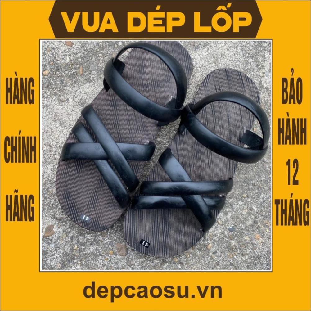 Dép cao su 5 quai giải phóng lốp máy bay bố vải mài  thương hiệu VUA DÉP LỐP Phạm Quang Xuân