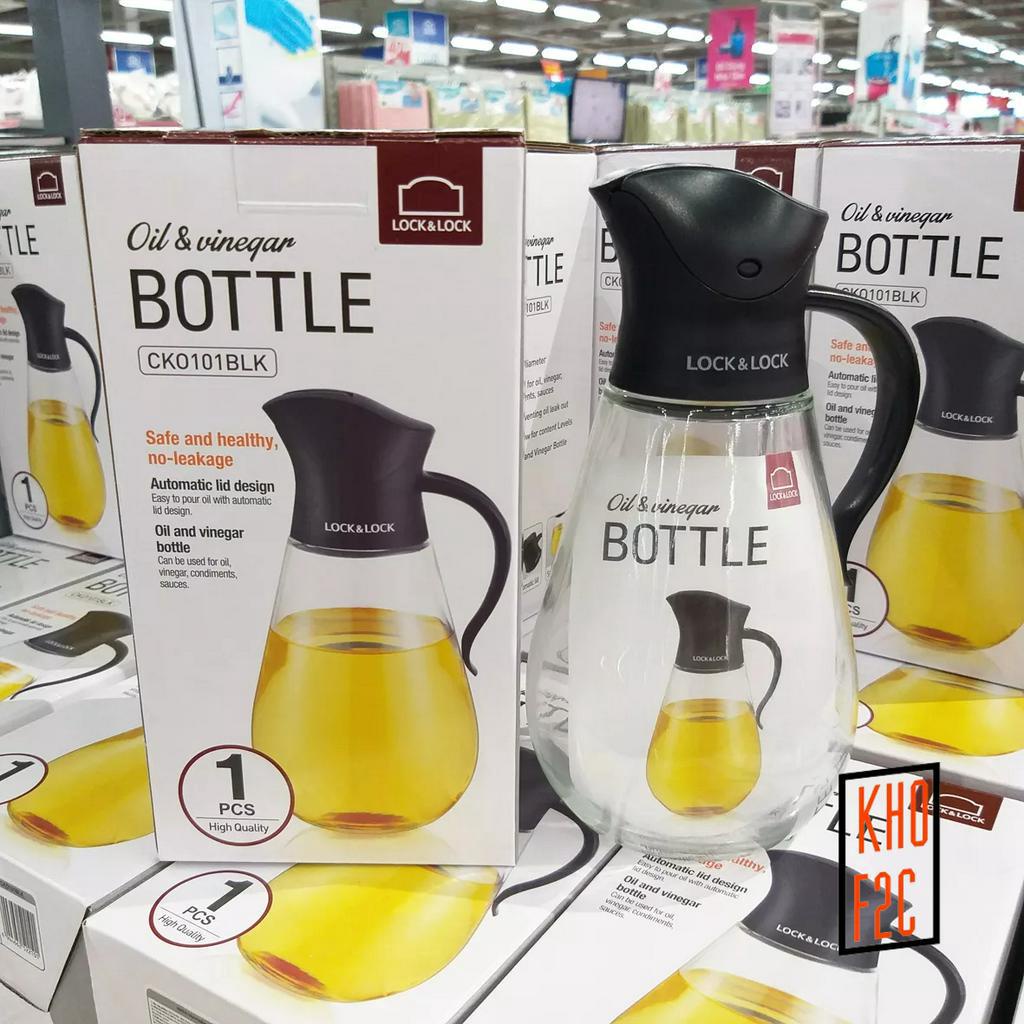 Bình đựng đựng nước chấm, dầu ăn nắp đóng mở tự động CKO101 500ml