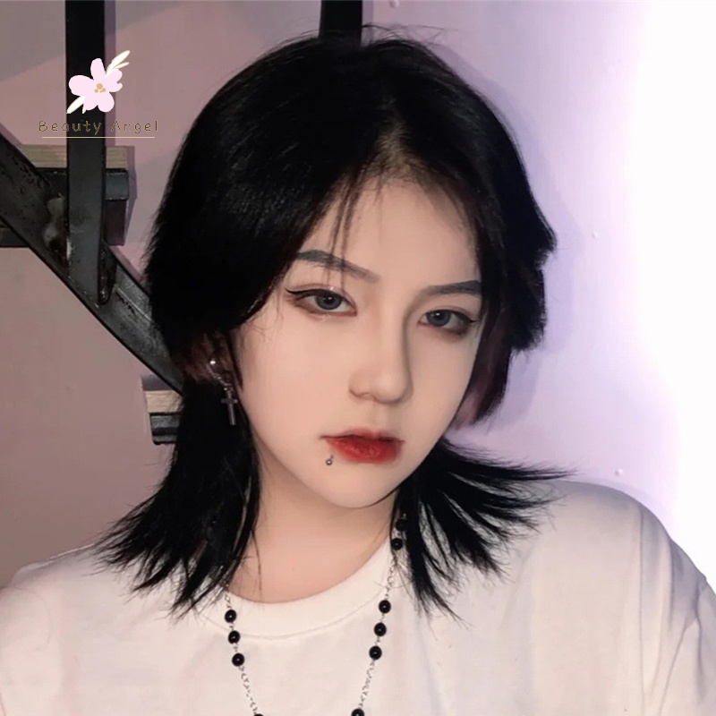Bộ Tóc Giả Ngắn Bằng Sợi Mullet Thời Trang Dành Cho Nam Và Nữ