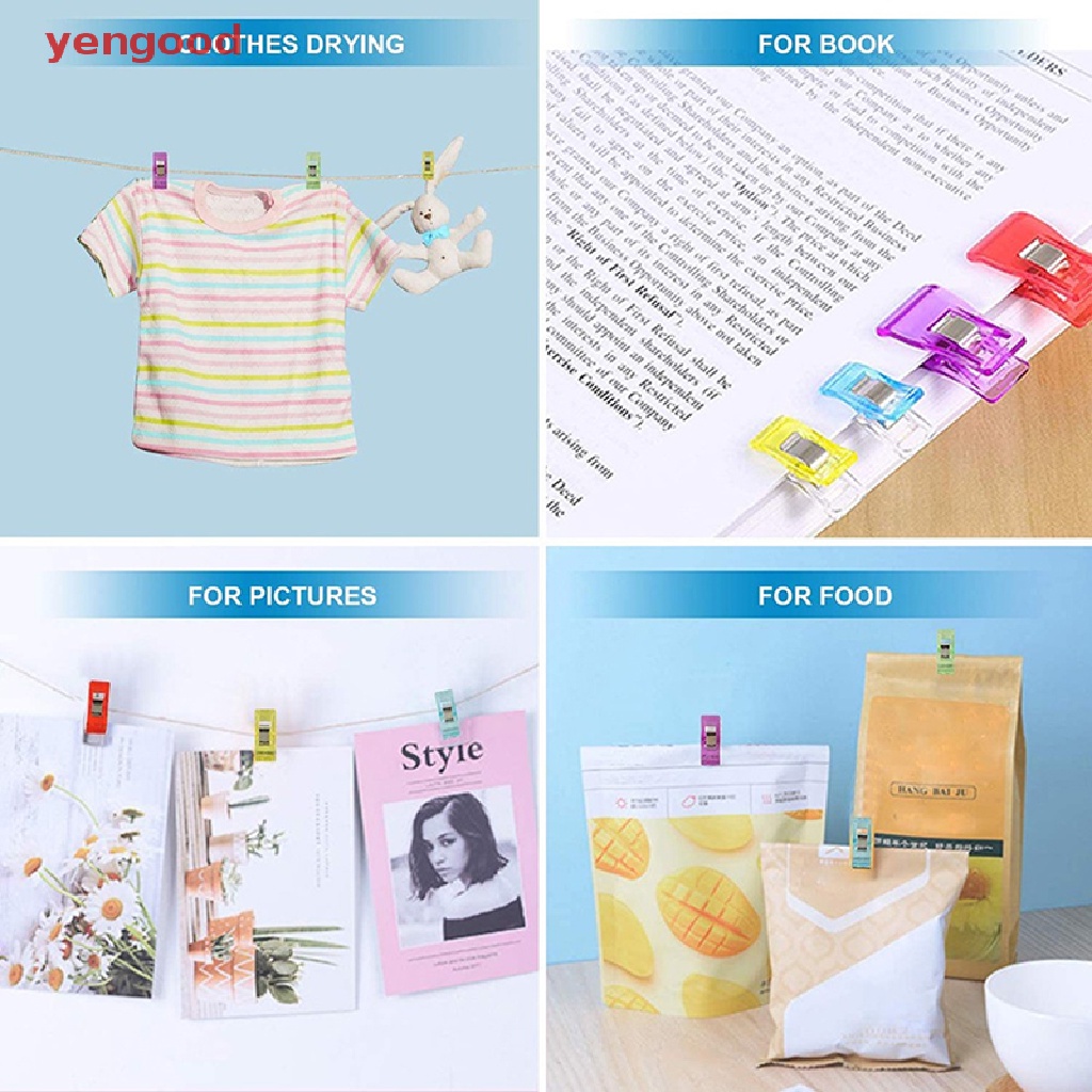 Set 50 Kẹp Nhựa Nhiều Màu Sắc Đa Năng Tiện Dụng