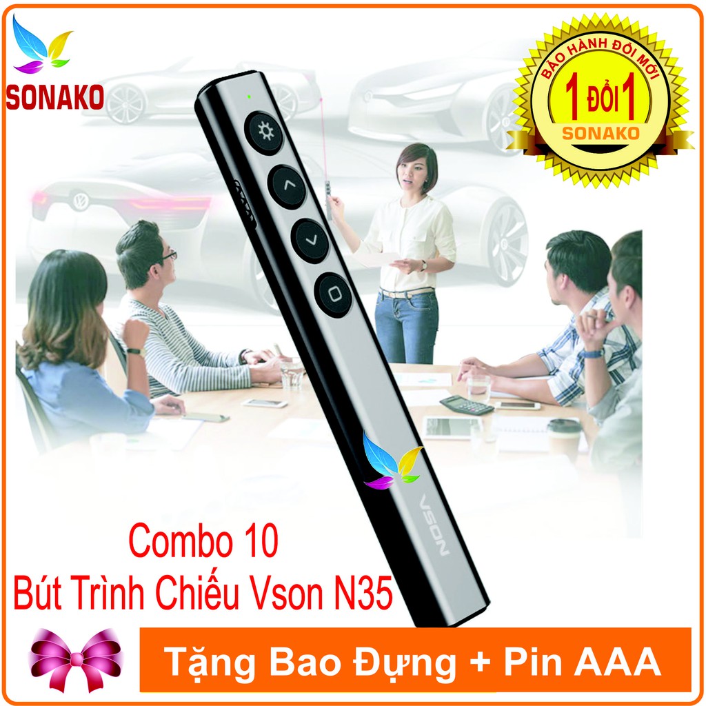 Combo 10 Bút Trình Chiếu Slide VSON, Bút trình chiếu slide, mua bút trình chiếu powerpoint, mua bút trình chiếu giá rẻ