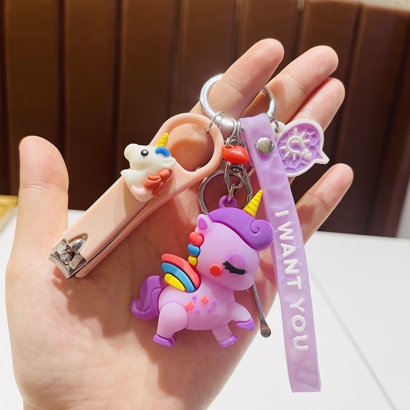 Móc Khóa Hình Búp Bê Kỳ Lân 37 Kiểu Sáng Tạo Bằng Silicon Dễ Thương