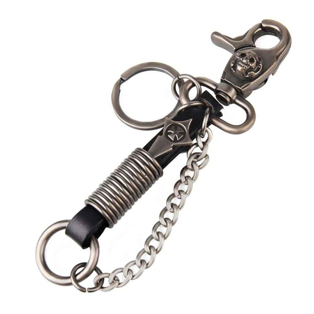 Móc khóa Eo Retro phong cách rock từ hợp kim móc chìa khóa cổ điển phương Tây cao cấp Skull Keychain Phặn Phặn